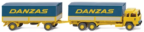 Wiking 047501 Magirus D235 Danzas front trailer, H0